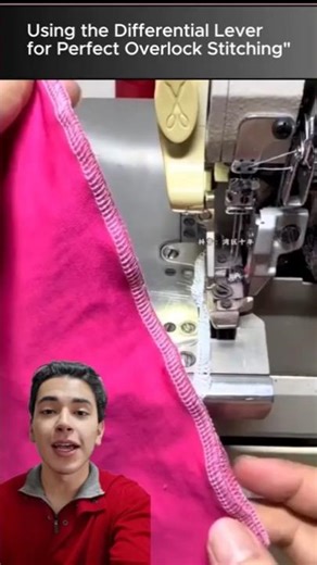 Using the Differential Lever for Perfect Overlock Stitching #shorts #howtosew #sewingforbeginners