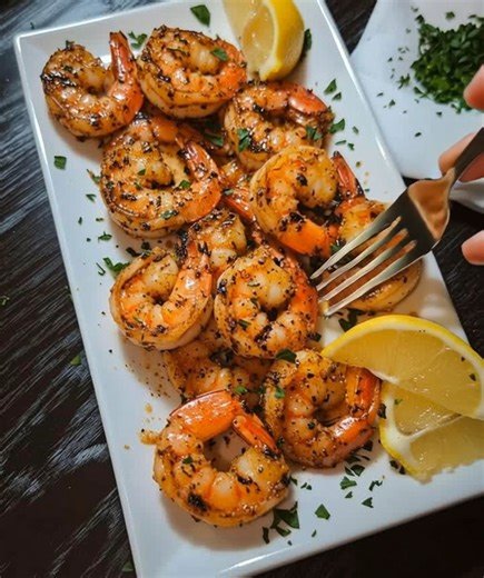 Garlic Butter Grilled Shrimp 🍤🍋 Juicy, smoky perfection — the best summer dinner idea! 📝 Ingredients: 1 lb large shrimp, peeled and deveined 3 tbsp unsalted butter, melted 2 tbsp olive oil 4 garlic cloves, minced 1 tsp smoked paprika 1 tsp Italian seasoning Salt and black pepper, to taste 1 tbsp lemon juice 1 tbsp chopped parsley Lemon wedges, for serving 🍴 How to prepare it: 1️⃣ Marinate the shrimp: Combine shrimp, olive oil, garlic, smoked paprika, Italian seasoning, and lemon juice. Mix w