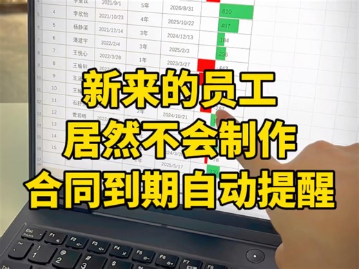 哇塞，excel也可以有自动提醒的功能