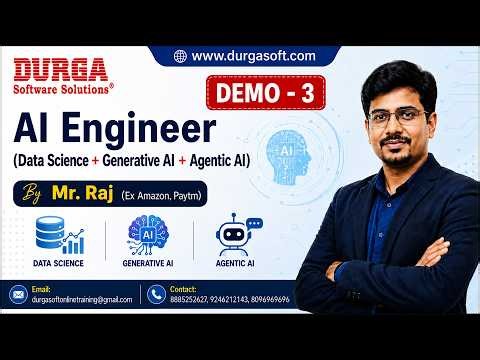 AI Engineer (Data Science + Generative AI + Agentic AI) tutorials || Demo - 3 || by Mr. Raj