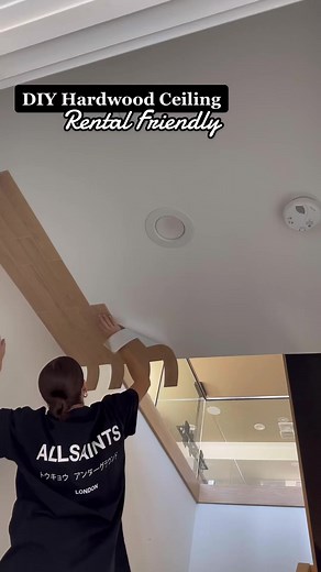 Rental Friendly DIY Wood Ceiling #RentalFriendly #DIY #Wood | the_avantgarde_