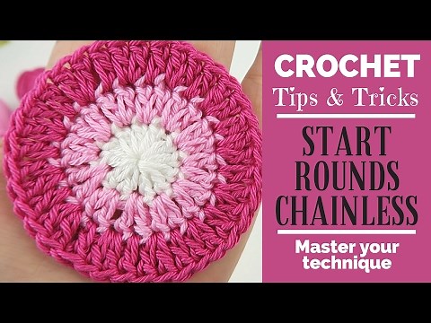 Crochet Quick tip #2: HOW TO START ROUNDS CHAINLESS - Color/Yarn Change When Crocheting in the Round