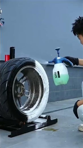 “Satisfying Tire Rim Cleaning — No Talking ASMR”