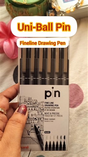 Uni ball Pin Fineliner Unpacking | First look & Line Test ✍🏻🖋️#art #youtubeshorts #artsupplies