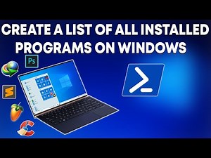 How to Create a List of All Installed Programs on Windows 7, 8 and 10 in 2022