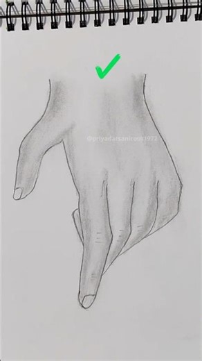 Easy Hand Sketch Tutorial ✋ | Learn Fast Drawing Tips #shorts #sketch