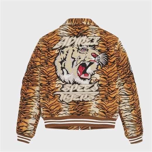 Avirex Leather Jacket Tiger Stripe 90s Vintage Style Bomber Custom Bespoke Statement Moto Coat Men Women Personalized Fit Hip Hop Streetwear - Etsy