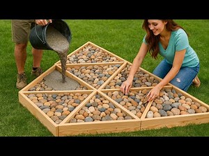 Amazing creative cement art from pallet wood // How to make unique flower pots and dog houses