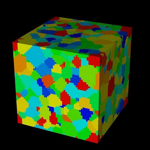 Potts Monte Carlo normal grain growth computer simulation