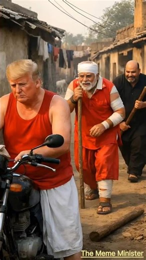 Epic Village Comedy: Amit Shah, Modi & Trump Ki Jung! 🤣😂 #youtubeshorts #funnyshorts #comedyshorts