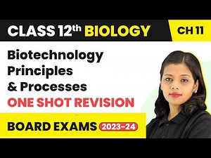 Class 12 Biology Chapter 11 Biotechnology Principles and Processes One Shot Revision (2022-23)