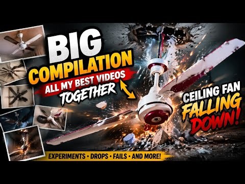 Big Compilation: All My Best Videos Together | Antique & Vintage Ceiling Fan Falling Down & Wobble