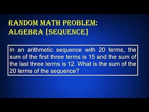 Random Math Problem: Algebra