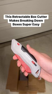 This Retractable Box Cutter Makes Breaking Down Boxes Super Easy #boxcutter #boxes #breakingdownboxes #recycling | Blake Reels
