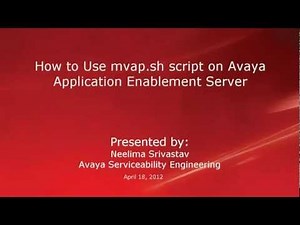 How to use the mvap.sh script on Avaya Application Enablement Services