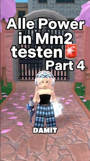 Testing all the power in Mm2 Part 4 ❤️ #mm2 #roblox #german #test #murdermystery2 #shorts #fyp