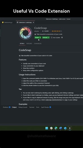 Useful Vs Code / Cursor extension for developers for snaps #coding #vscode #webdevelopment