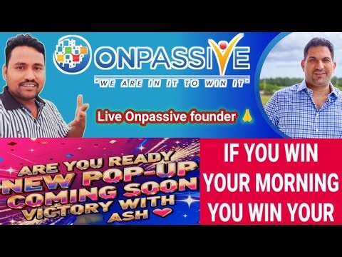 Onpassive founder ✅ Victory with Ash #live