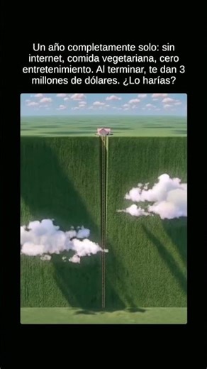 Un año sin nada por 3 millones de dólares, lo aceptarias? 🤯 #challenge #viral #fyp #shorts