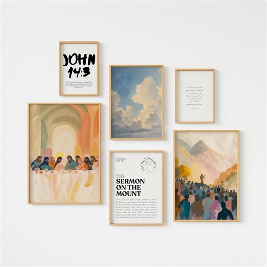 Scripture Wall Art Set: Christian Bible Verse Prints (digital Download) - Etsy