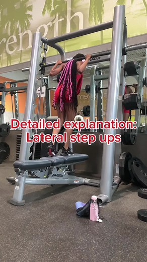 Detailed explanation for lateral step ups. Comment which exercise I should do next❤️ #explanation #exerciseexplained #properform #fitnesstips #fitnesstipsforwomen #fittok #gym #gymtok #gymgirlsoftiktok #glutesworkout #gluteexercise #glutegains