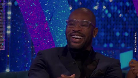 Oti Mabuse and Ugo Monye have innuendo moment on It Takes Two