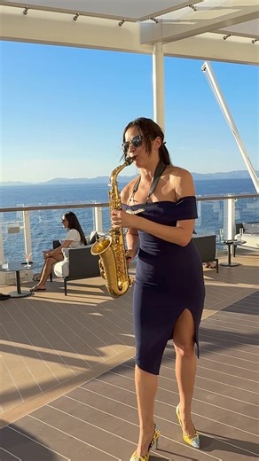 Golden hour at the Dusk Bar on Silver Ray. Sailing from Cartagena, Spain with smooth sax, sunset sips, and that effortless elegance you wish you could bottle. Some moments don’t need words — just feeling.​ ​ Sail the Silver Ray and Silver Nova: https://inspires.to/experiences/nova-class-ships-see-the-world-in-a-new-light-krmmm #anywhereinc | Cruising With Ernestine