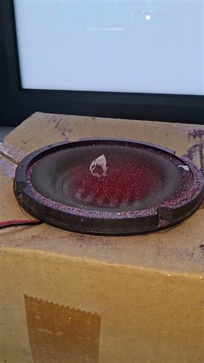 Speaker Bass Power Test How High Can Red Glitter Fly #nghia #automobile #basstest