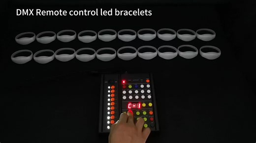 CE Certified Remote-Controlled LED Flashing Wristband for Ramadan Graduation Valentine's Day Parties