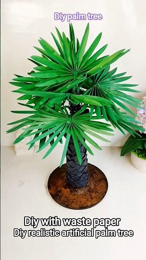 diy palm tree /diy artificial palm tree planter #diy #shorts