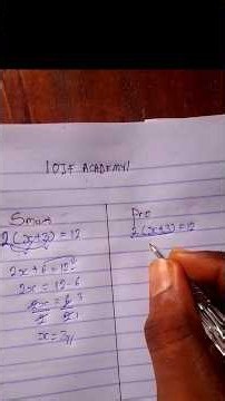 Two ways to solve the same equation 🧠 which one is best#mathtok #algebra #everydaymaths