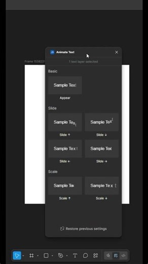 Animate your text in 1 click in figma #figmatips