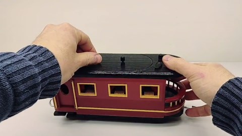 Wooden Toy Train Carriage PDF DIY Blueprint With Removable Roof, Opening Doors and Viewing Platform - Etsy