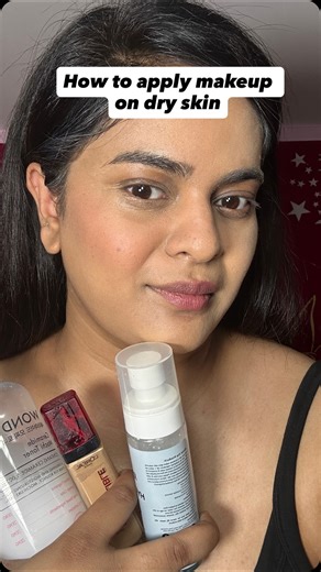 Ashmika Sabane on Instagram: "Blaming foundation or concealer for dry flaky skin? This routine will help you hydrate the skin and make your makeup application flawless! Step by step guide for dry skin. Save this video for future and follow for more such videos! (Application, makeup, dry skin, flaky skin, remedies, makeup application, beauty creator) #dryskin #makeup #beauty #makeuplover #viral"