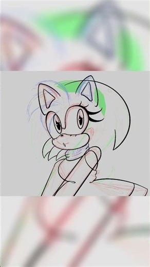 I Drew Amy for the animation thing I'm working on I think she turned out really cute #amyrose #amy