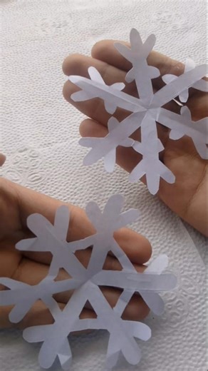 Diy paper snow ❄️🌨️ making//paperwork tutorial easy//