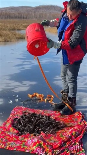 Ice fishing process