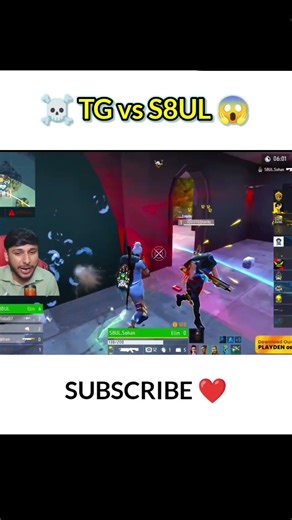 TG vs S8UL Intense Battle 😱☠️🔥 #totalgaming #s8ul #freefire #freefireindiatournament