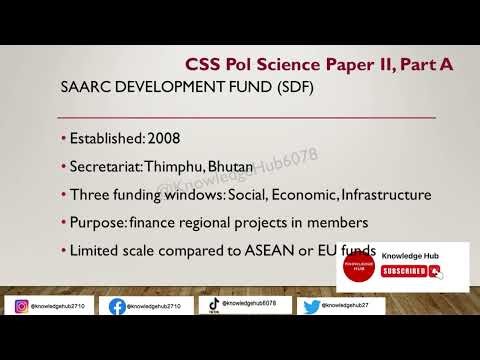 POLITICAL SCIENCE SERIES || SAARC || INTRA-REGIONAL TRADE || AREAS OF COOPERATION