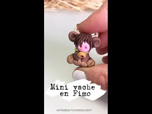 Mini vache en pâte Fimo – Tuto pâte Fimo facile