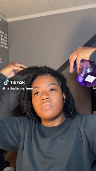 Slick back bun on locs #locs #fyp #locgang #locjourney #womenwithlocs | slick back bun