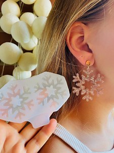 Snowflake Earring Silicone Mold: Epoxy UV Resin Jewelry - Etsy