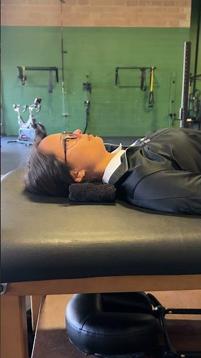 Supine Chin Tuck [Towel Biofeedback Behind Neck] Neck Pain Physical Therapy
