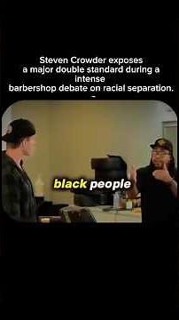 Steven Crowder Exposes Double Standard on Segregation in Barbershop Debate 💥 #shorts #politics #fyp