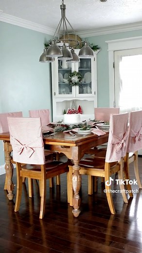 DIY Chair Covers for Christmas - Easy Sew Tutorial