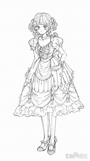 Fer Fah Drawing Process with Original Character