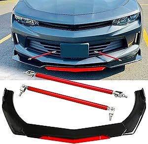 Amazon.com: DEERMOTO Universal Front Lip with 2pcs Splitter Rods Front Bumper Lip Adjustable Protector Wide Body Kit fit for Mercedes W211 E500 E350 E55 AMG CLS550 CLS450(Red+Red Splitter Rods) : Automotive