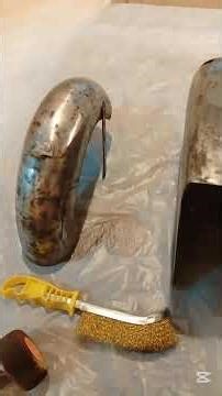 How to Removed and paint Rusted Chrome Vintage Bike Spare Parts #bike #vintagebike #shortsvideos