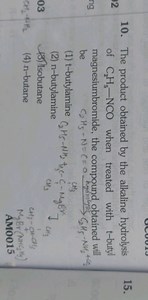 The product obtained by the alkaline hydrolysis of \mathrm{C}{2... | Filo
