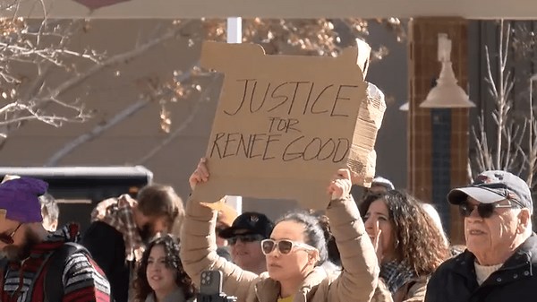 ICE protest “Free America Rally” in downtown Albuquerque